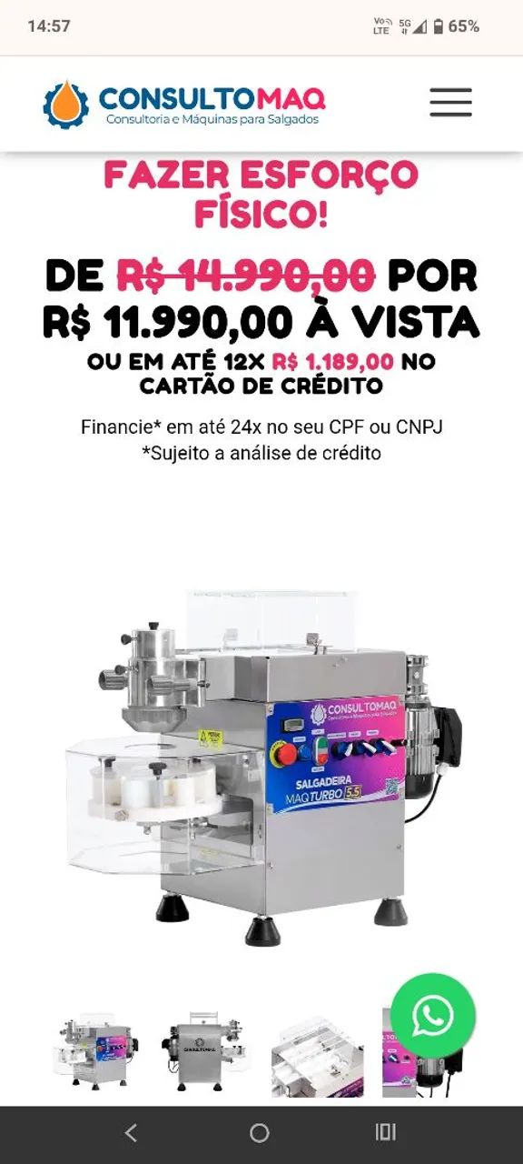 Máquina de salgados