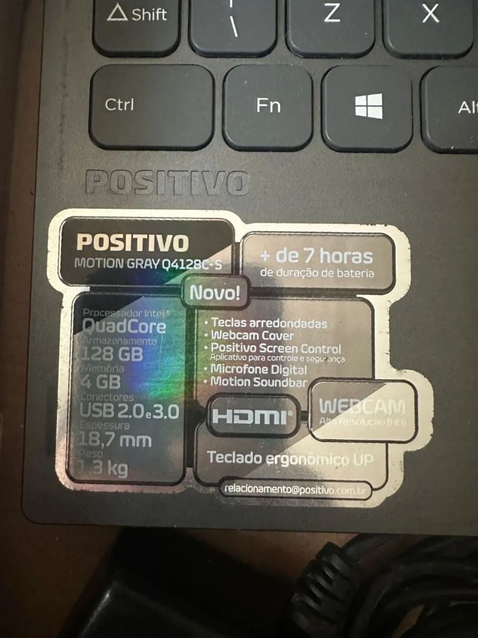 Notebook positivo com caixa e nota. Único dono - Foto 3