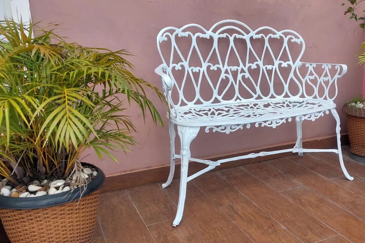Banco de jardim varanda para área externa em alumínio  - Foto 3