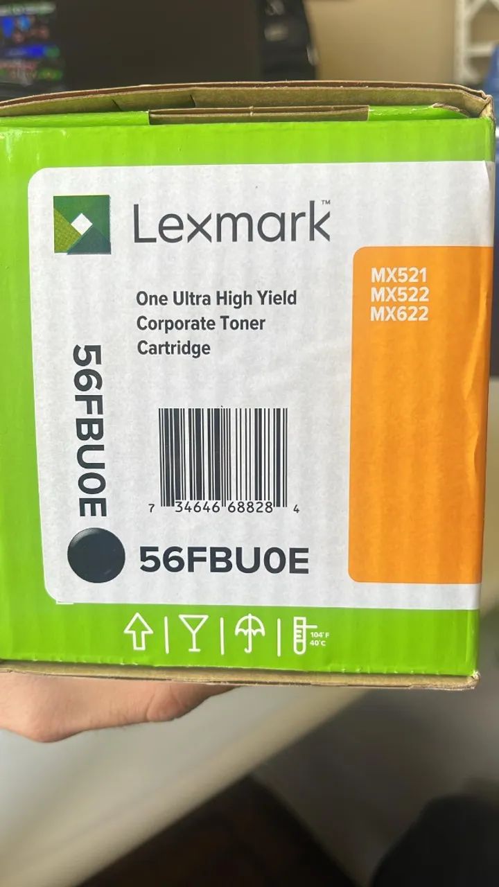 2 UNIDADES TONER LEXMARK MX521, MX522, MX622. ORIGINAL.