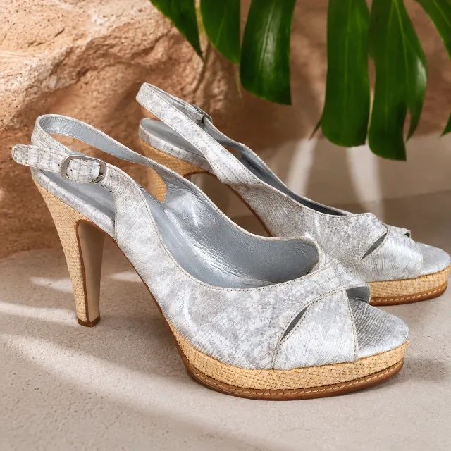 Sandália Tabita com Salto Alto Peep Toe