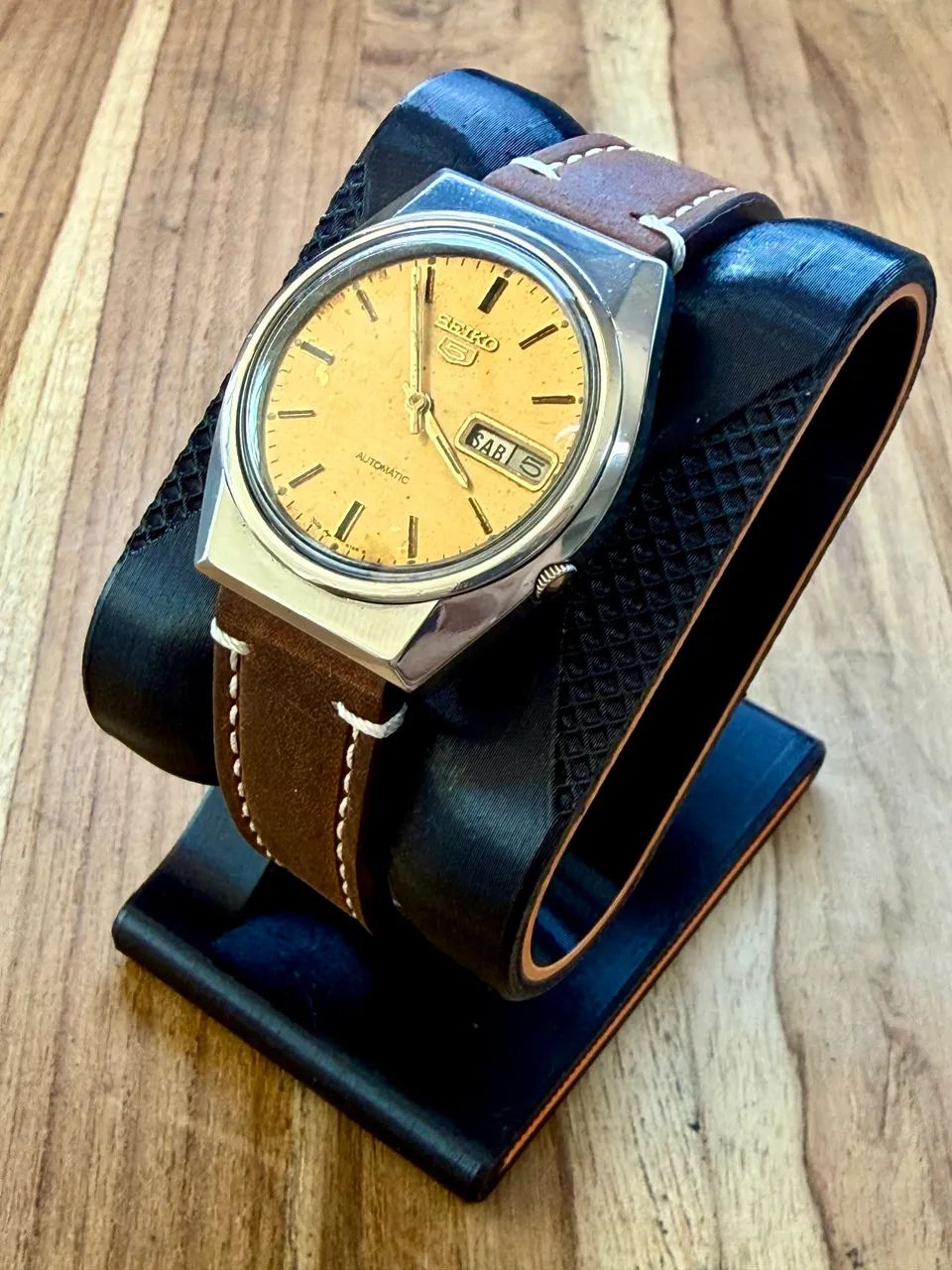 Relógio Seiko 5 Gold Dial * - 1970 - Foto 2