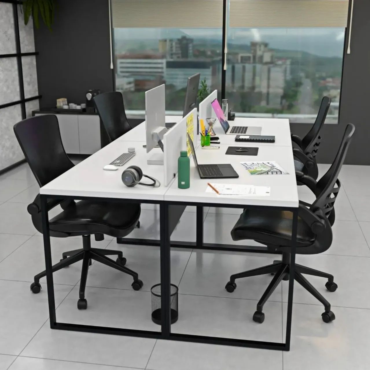 Mesa escritório 4 ilhas