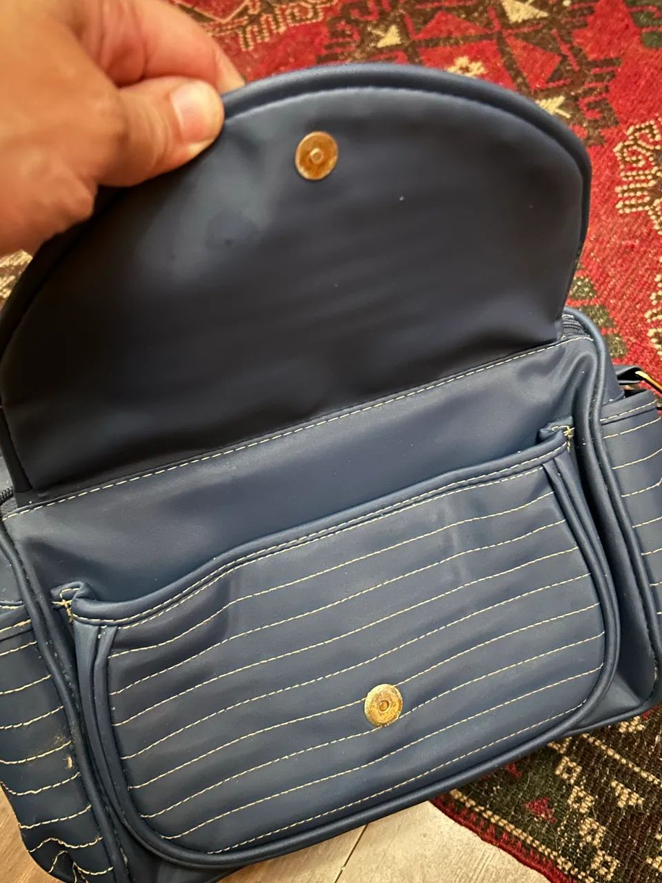 FRASQUEIRA BOLSA TÉRMICA AZUL MATERNIDADE - Foto 5