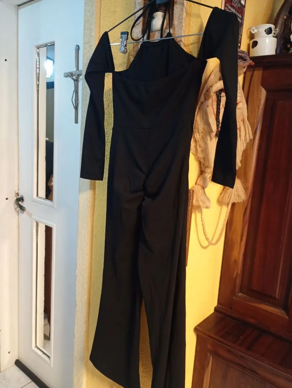 Macacão preto com elastano P ( NOVO) - Foto 4