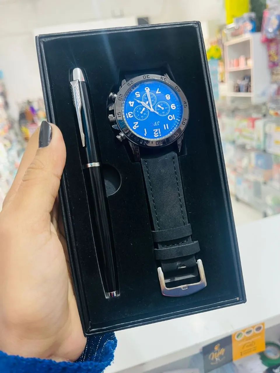 Kit relógio + caneta 