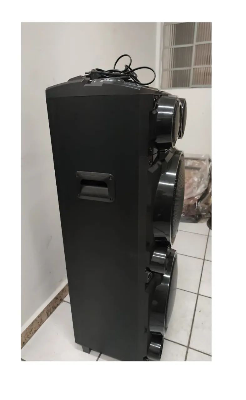 Caixa Torre De Som Black Bass Bluetooth 2xWoofers 12" Gradiente GDB12M 1800W  Seminova. - Foto 6