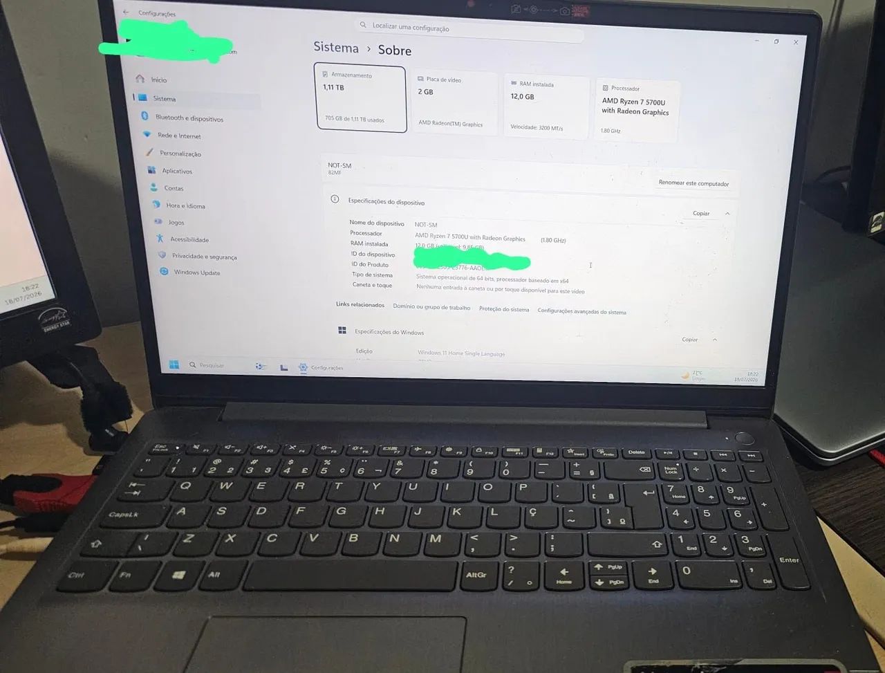 Notebook Lenovo IdeaPad 3