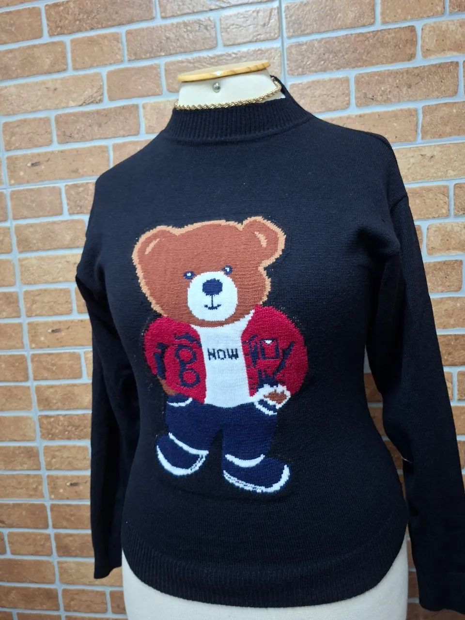 BLUSA PRETA URSINHO MODAL TEDY  - Foto 3