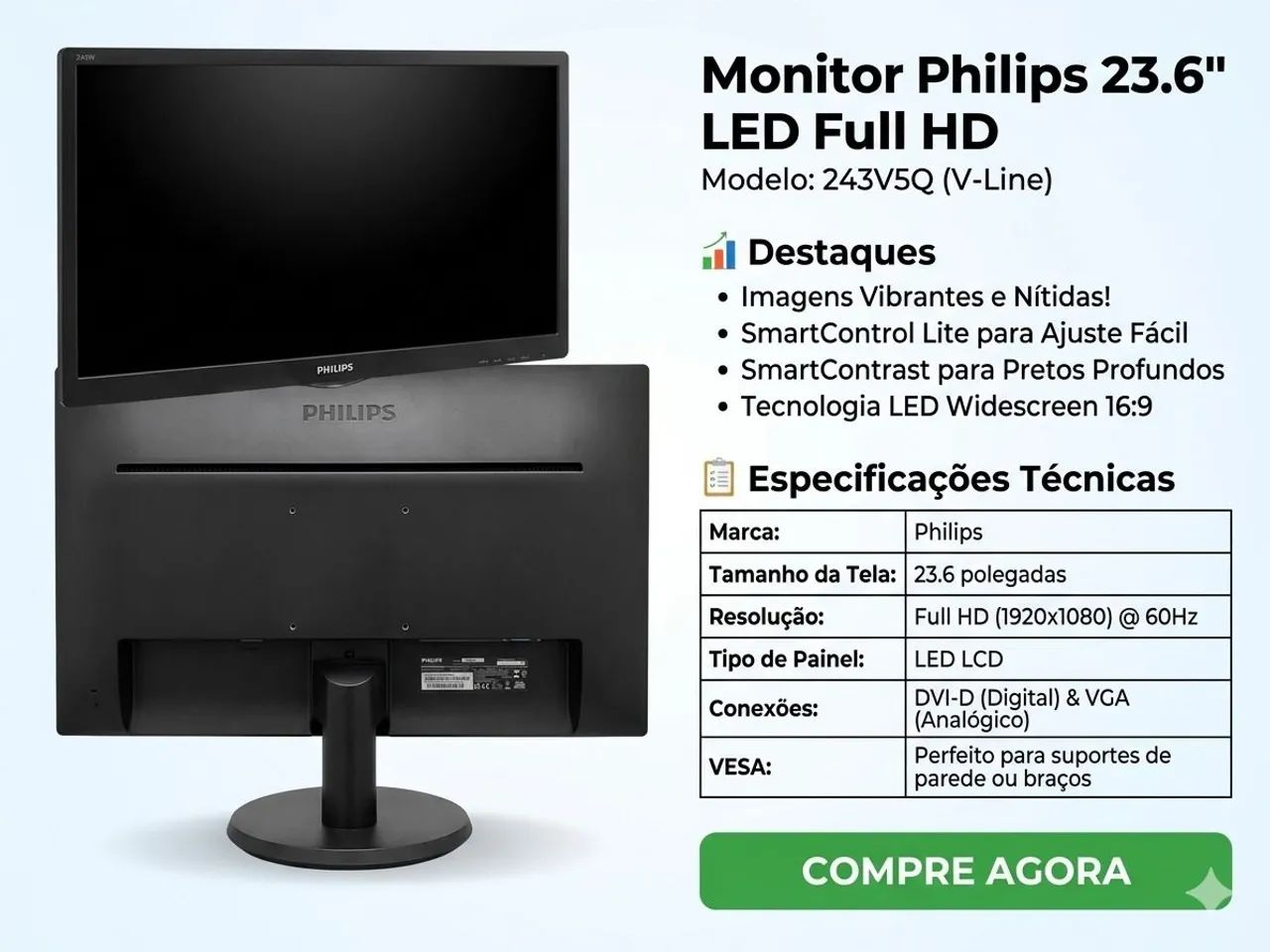 VENDE - SE MONITOR PHILIPS 