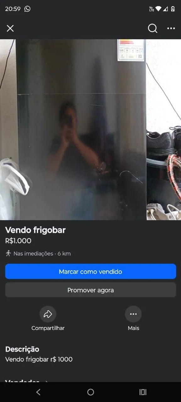 Vendo frigobar 