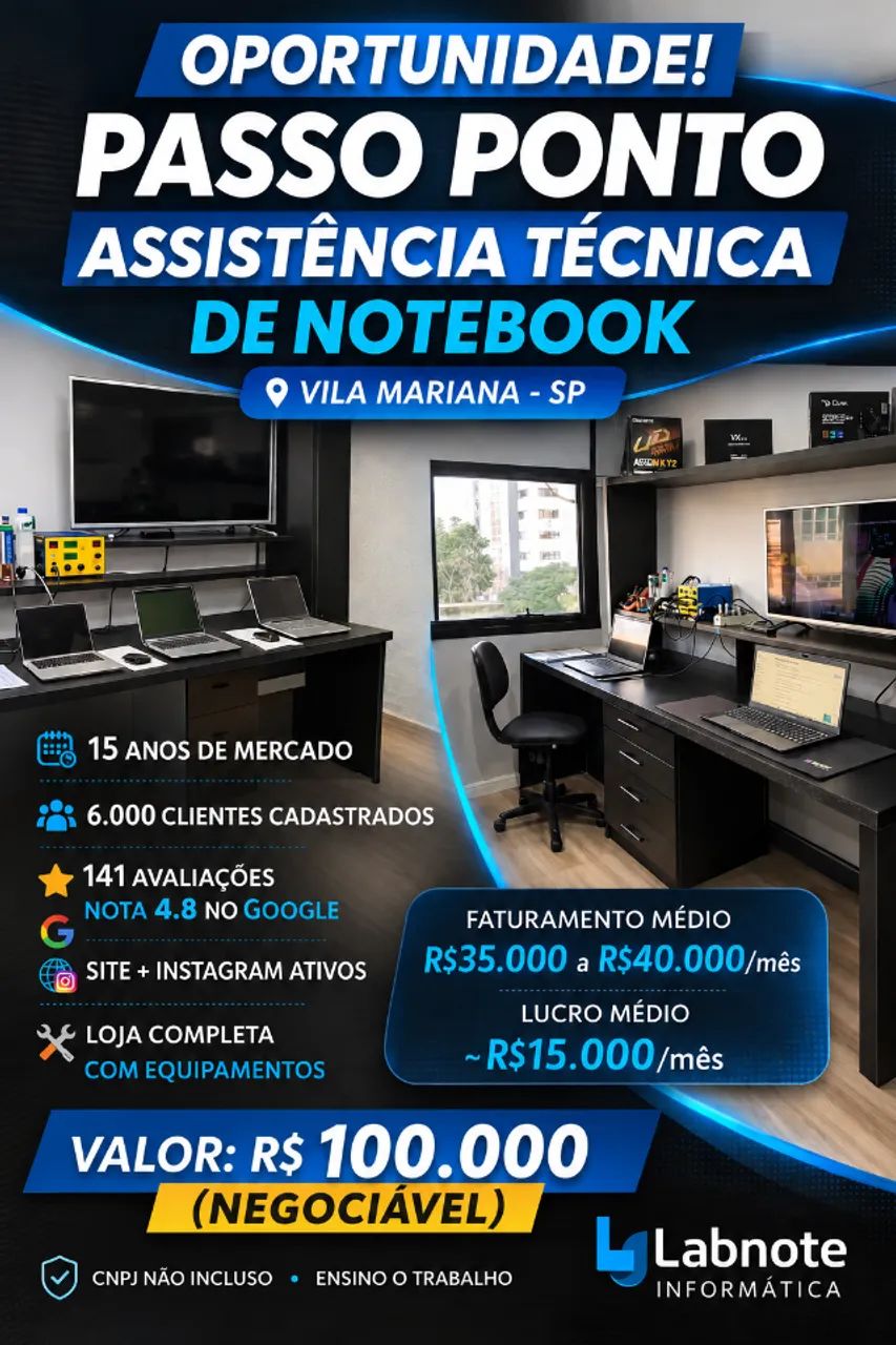 Passo o Ponto Assistência Técnica de Notebook