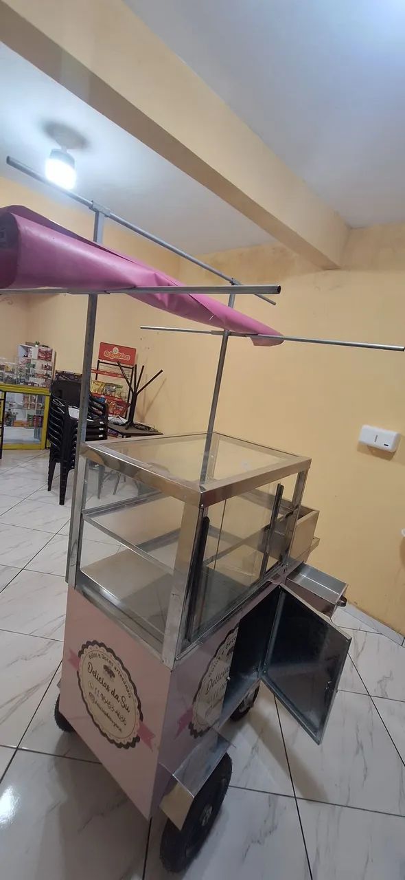 Carrinho de bolo e doce inox  - Foto 5