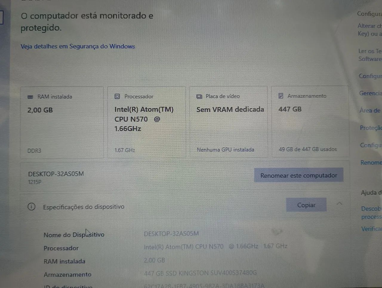 Notebook ASUS 10" EeePC 121P - Foto 5