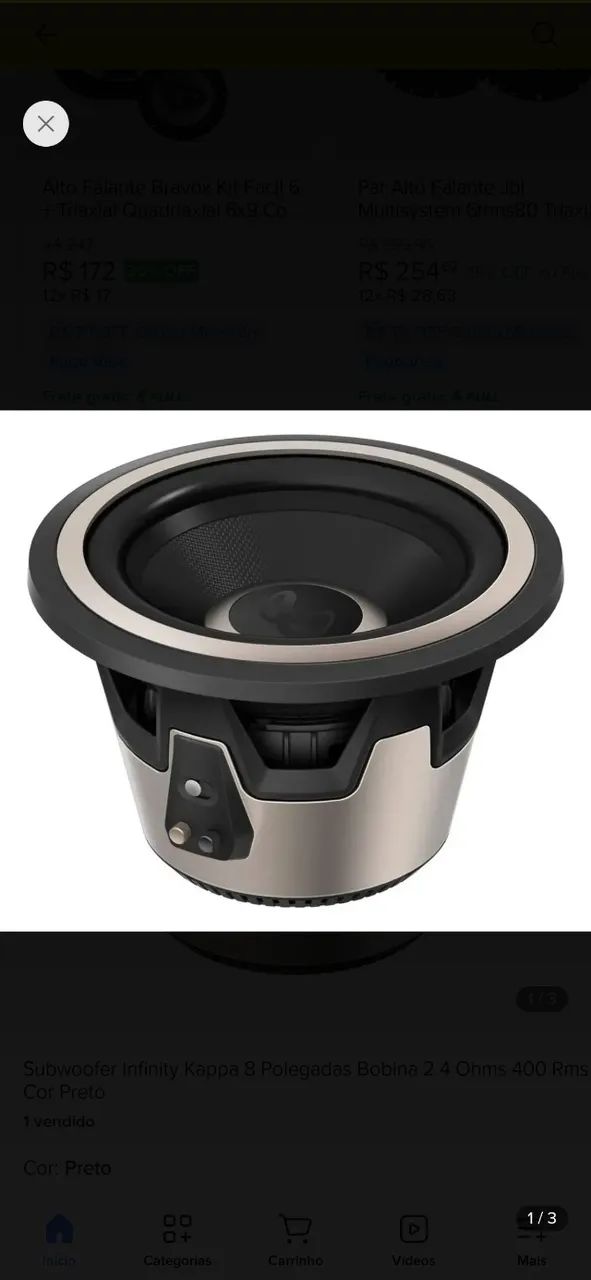 Subwoofer Harman Infinity Kappa 8 Polegadas - Foto 4