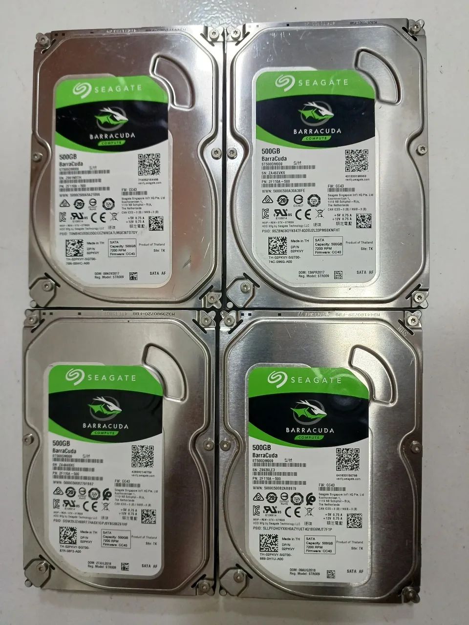 4 hds 500gb seagate Barracuda 
