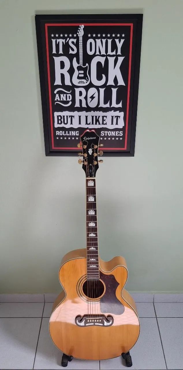Violão Epiphone EJ200 + Amplificador Borne Studio A70 - Foto 5