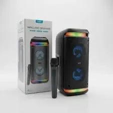 Caixa de som com microfone sem fio e frete grátis  - Foto 2