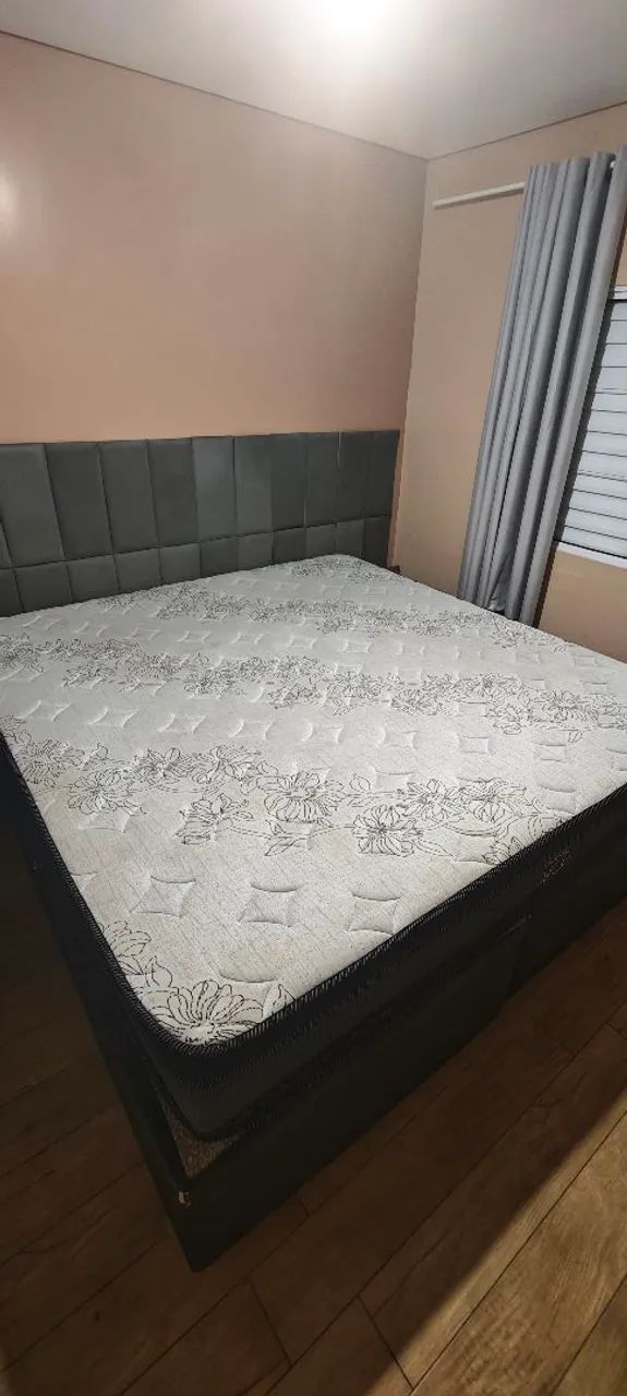 Cama completa king com baú  - Foto 4