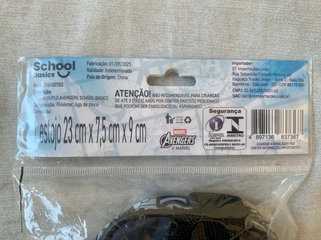 Estojo Escolar Avengers - Foto 4