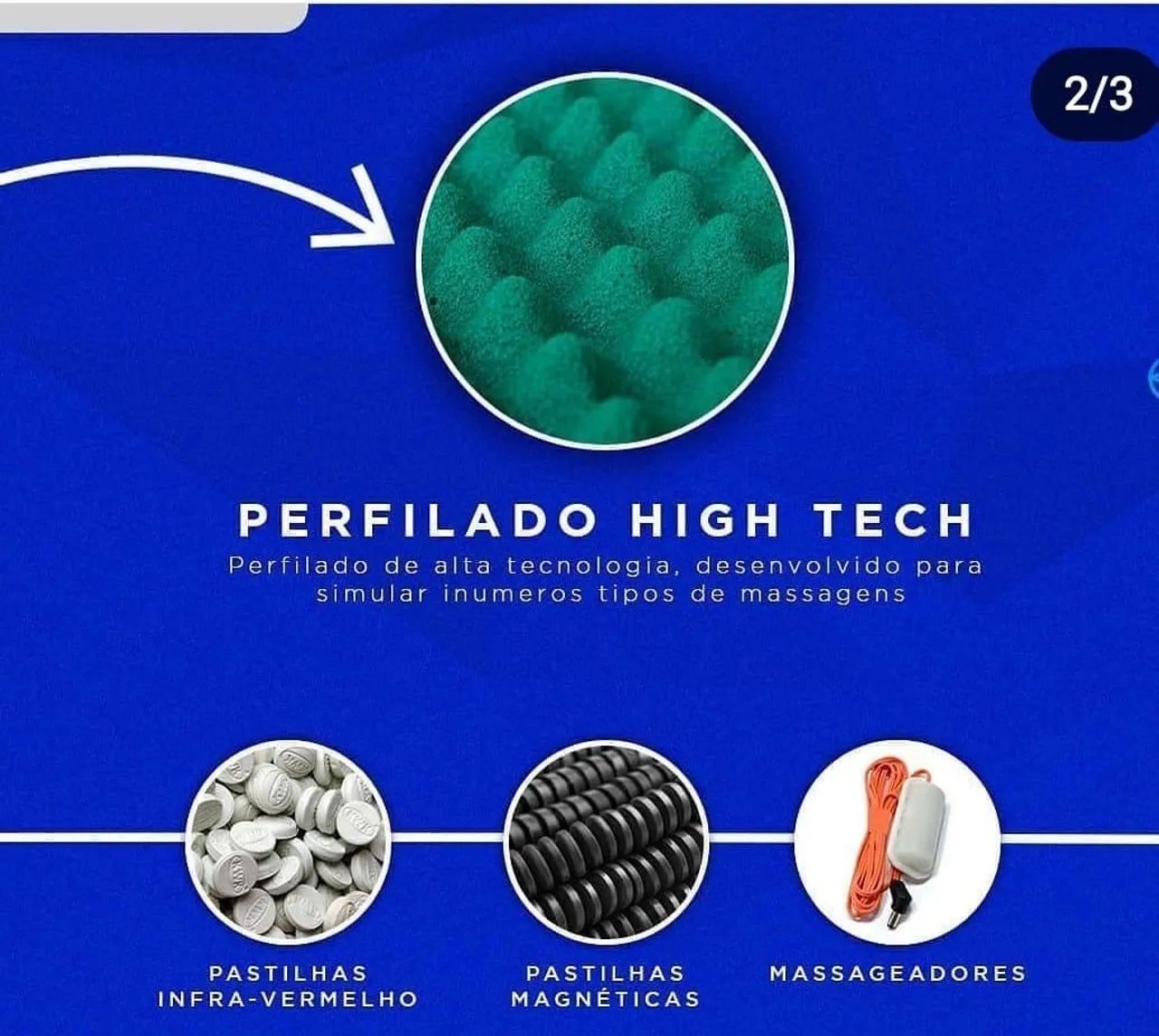 Cama Casal Massageadora Magnética | Colchão Cromos Premium Suede Plus Cinza + Base - Foto 4