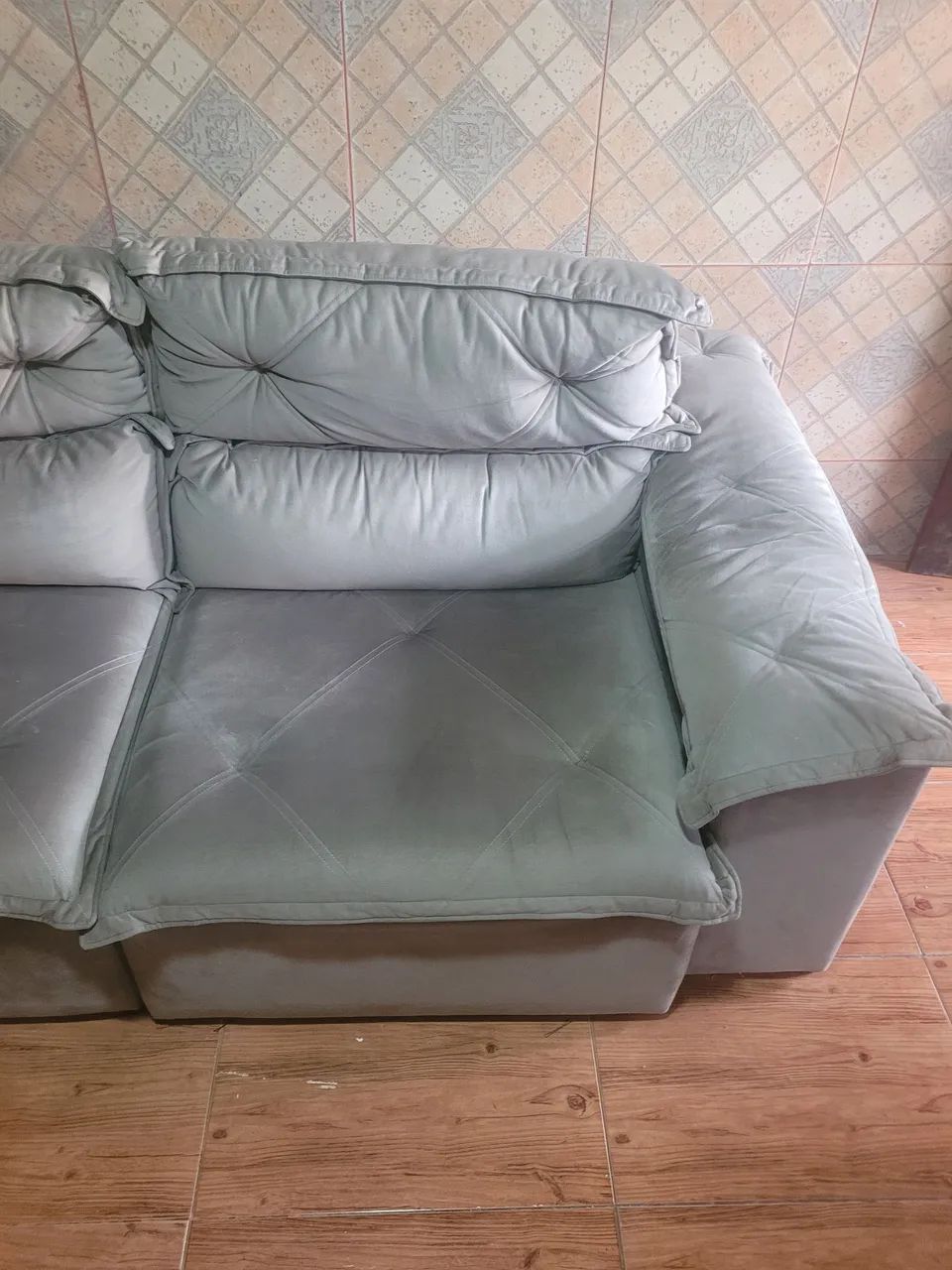 Sofá cinza perfeito estado - Foto 4