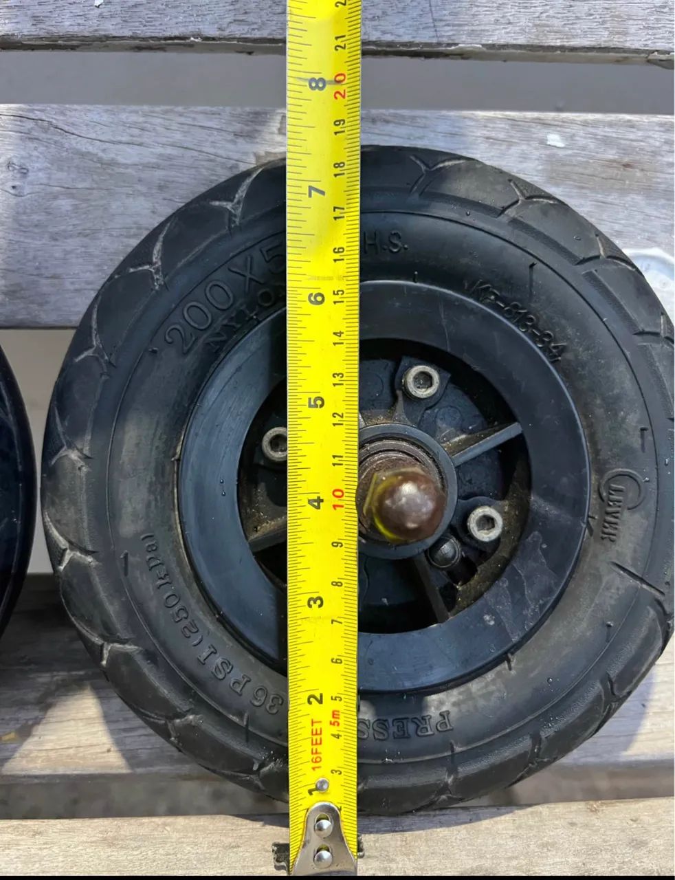 Roda De Skate De Montanha De 8 Polegadas Com Pneu - Foto 3