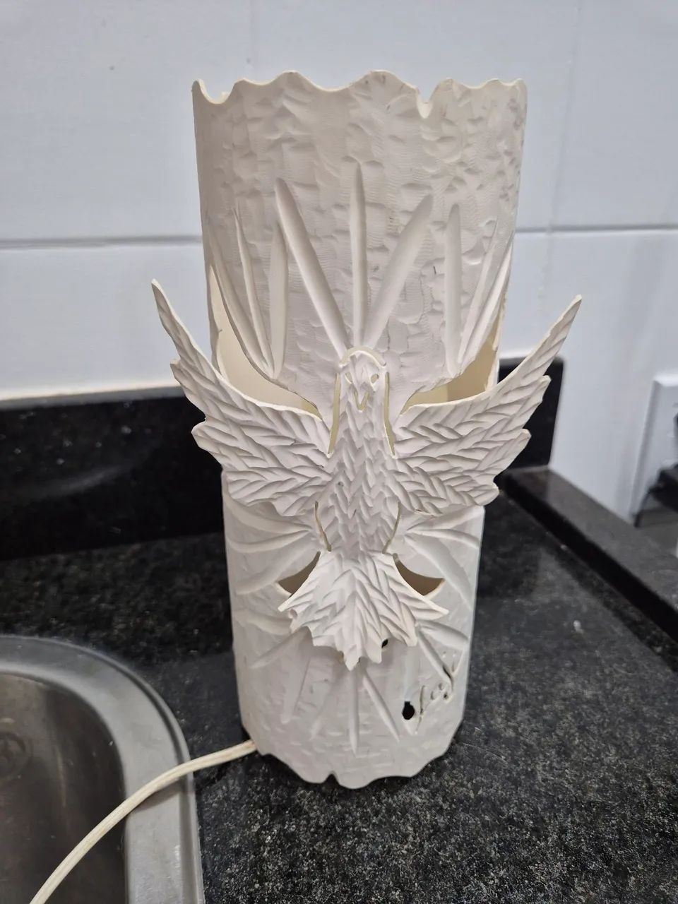 Abajour Pomba da Paz Sobreposta 3d - Foto 2