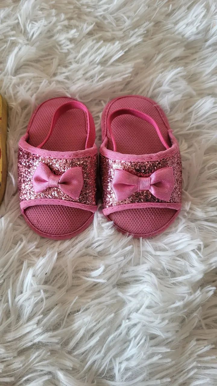 2 chinelinhos de bebê número 17-18  - Foto 2