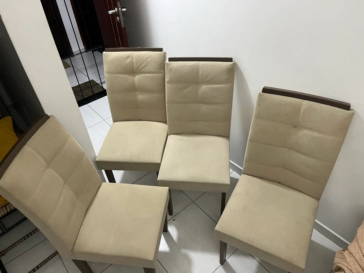 Cadeiras de jantar estofadas