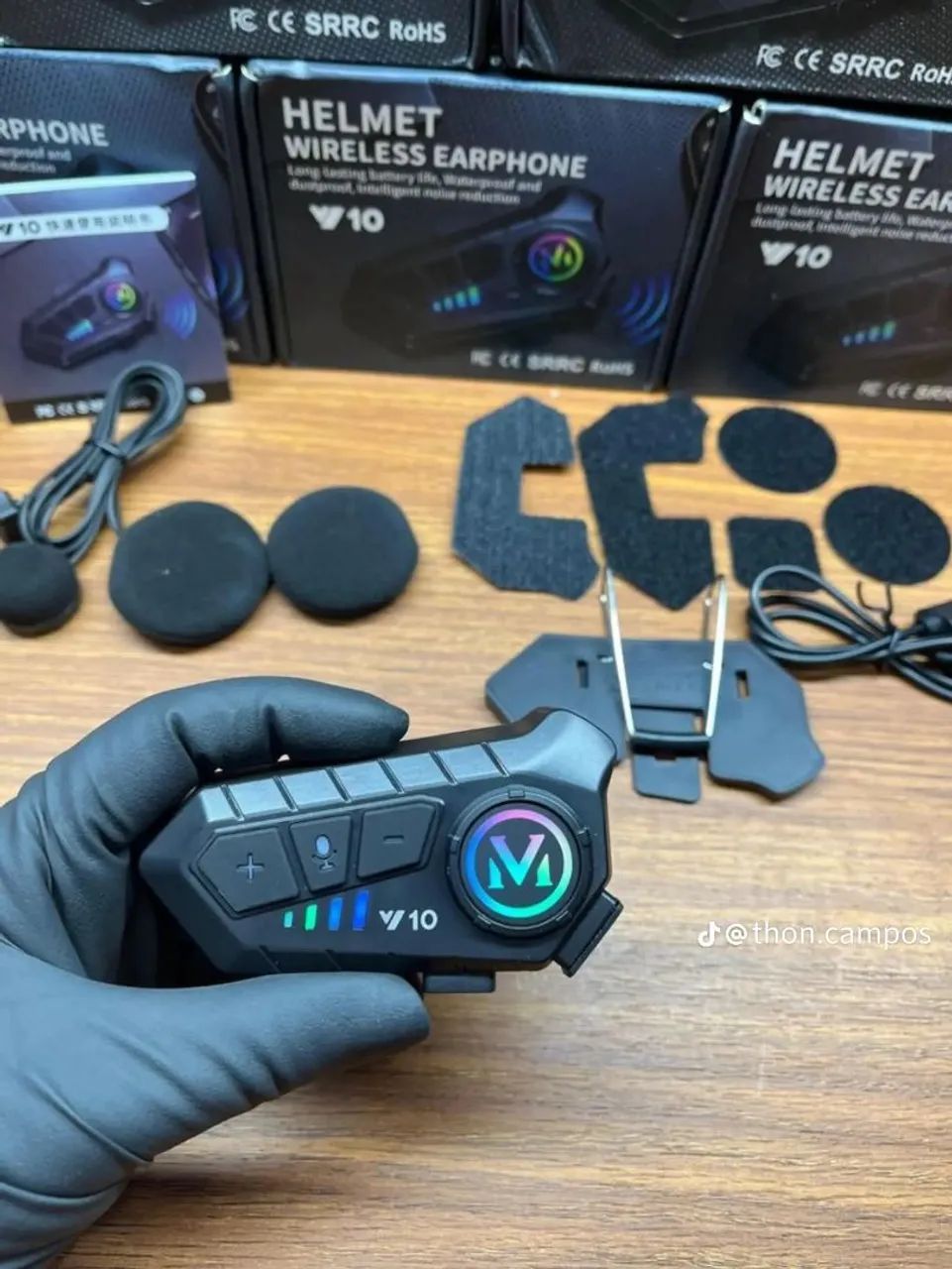 Fone intercomunicador para capacetes