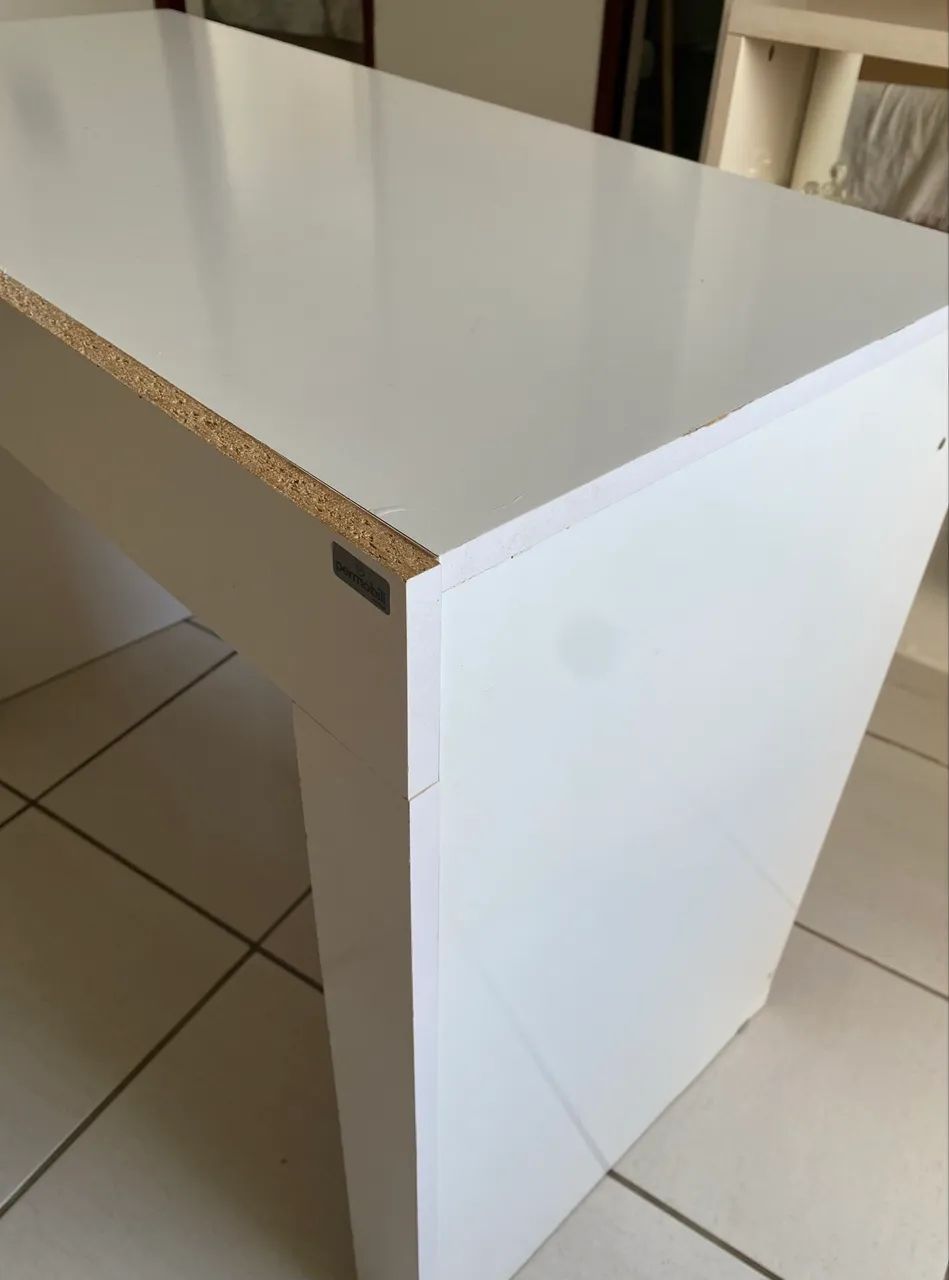 Escrivaninha Branca com Gaveta - Foto 2