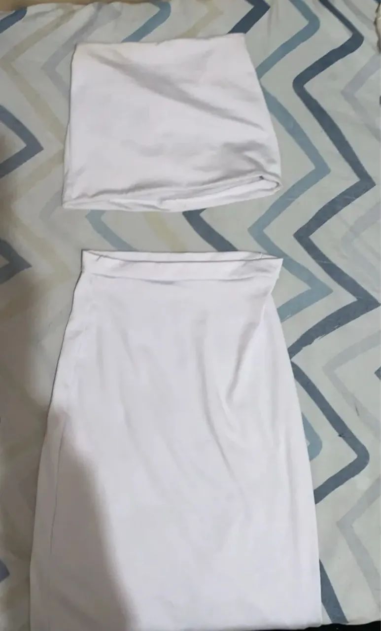 conjunto de saia longa branco
