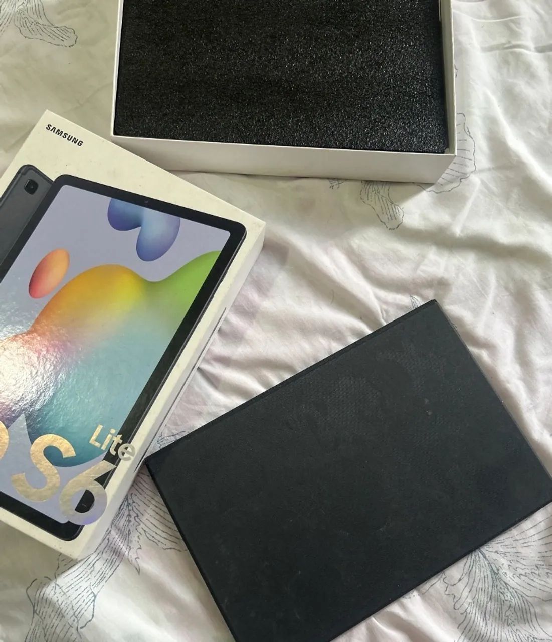 Tablet s6 lite samsung caneta capa caixa original display queimado, 128gb - Foto 5