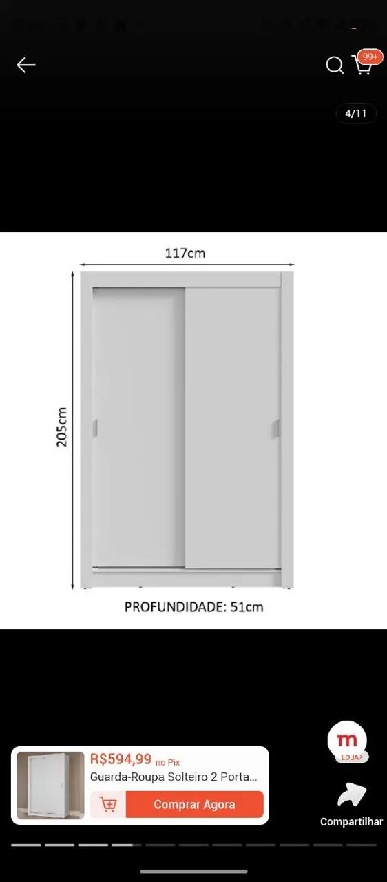Vendo guarda roupa  - Foto 4