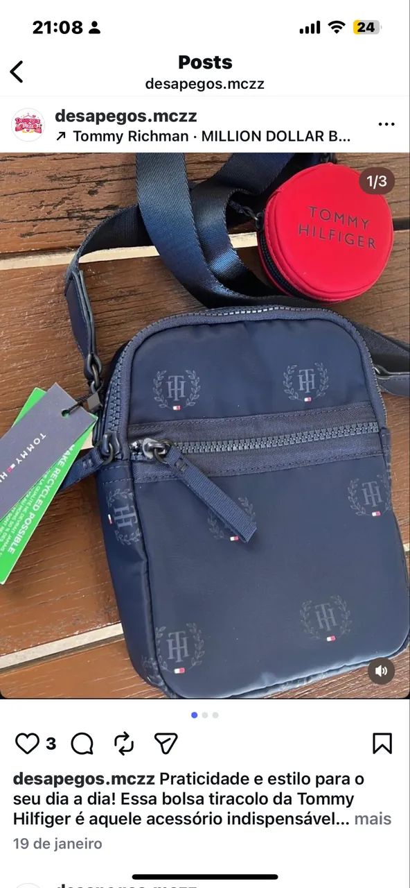 Bolsa Tommy nova original 