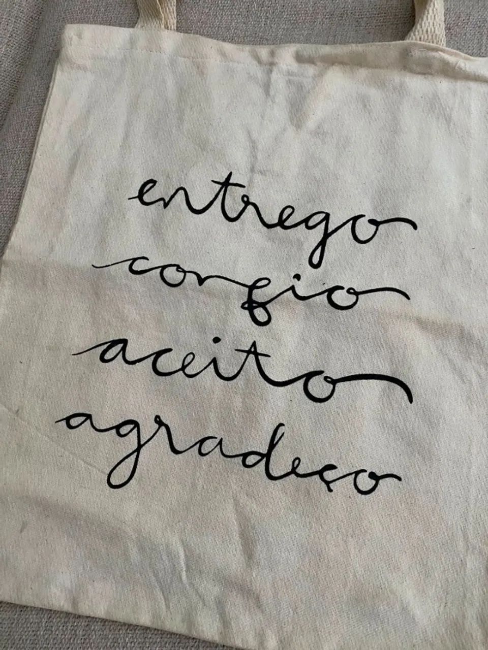 ECOBAG ALGODÃO ENTREGO CONFIO ACEITO AGRADEÇO - Foto 3