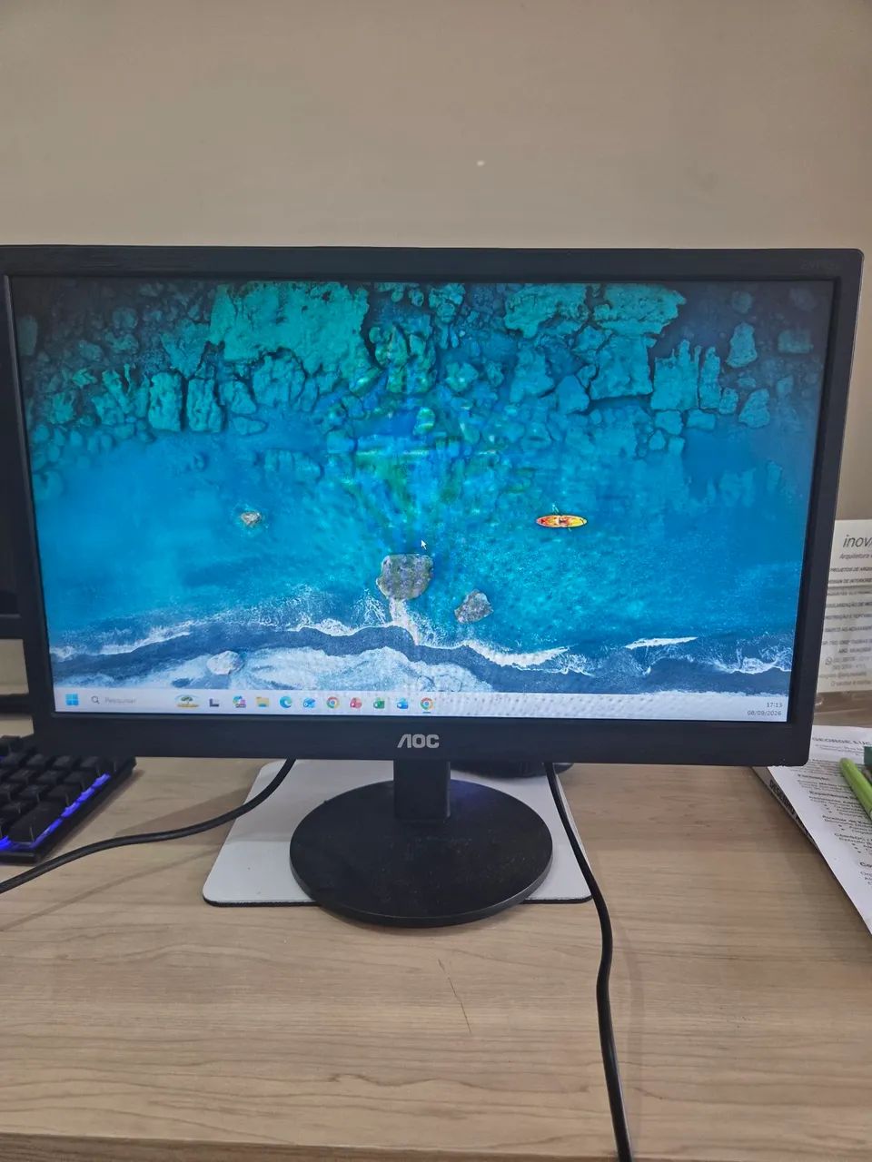Monitor AOC 15 polegadas entrada VGA