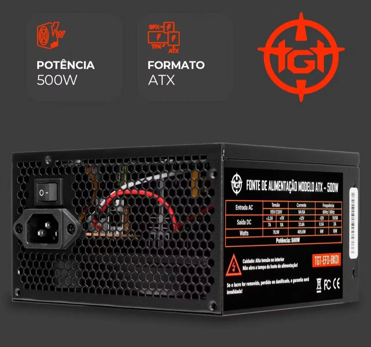 Fonte Gamer 500w Bivolt  - Foto 3
