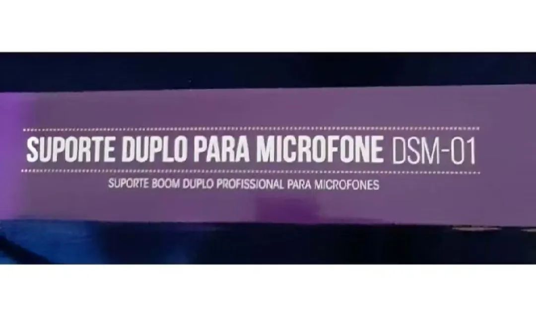 Suporte duplo para Microfone Dalphin. - Foto 3