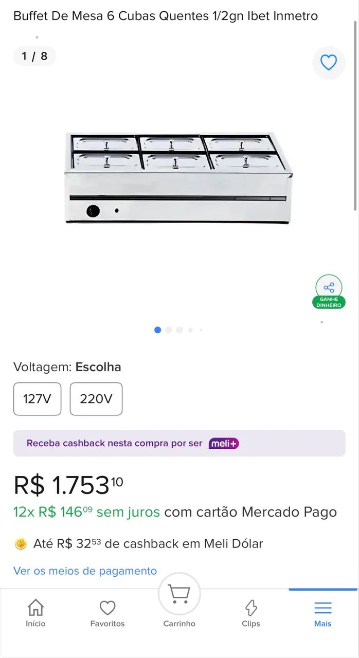 Buffet de mesa 6 Cubas quentes - Foto 4