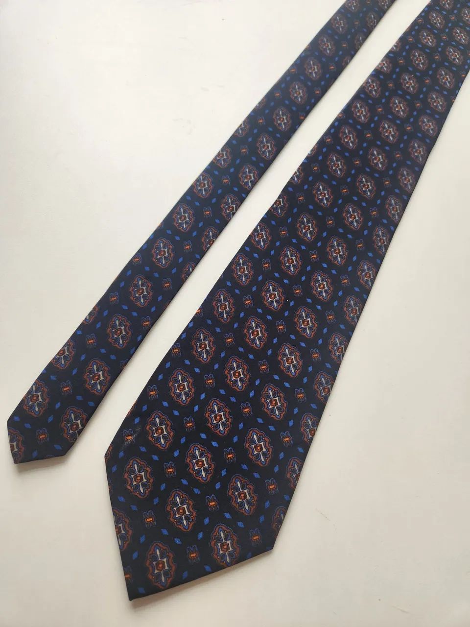 Gravata Francesa vintage azul escuro  - Foto 2