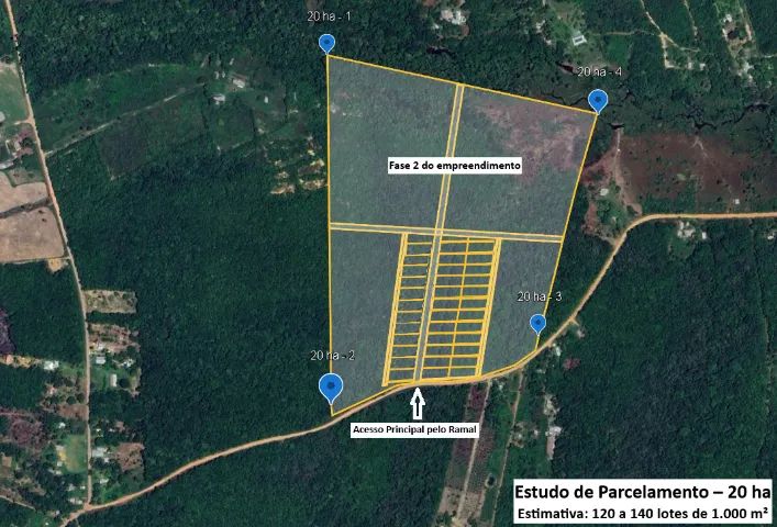 Área 20 ha - Ramal do Janauari - ideal para loteamento de chácaras - Até 50 ha