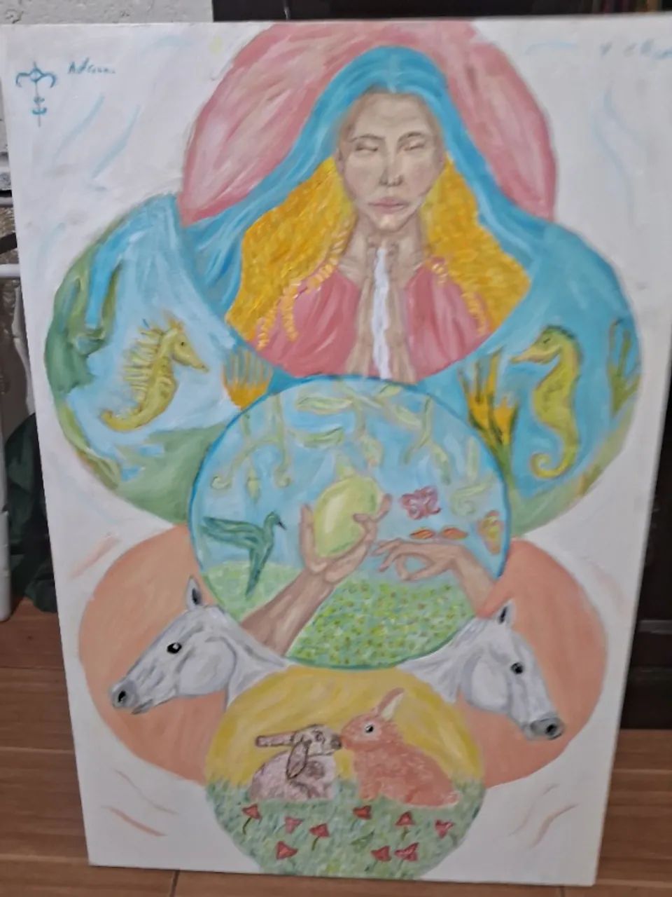Quadro  As sete esferas, Adriano Correa Nepomuceno teólogo.