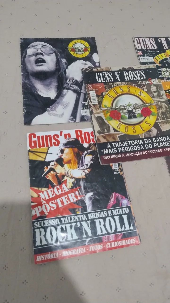 5 revistas pôster Guns N' Roses  - Foto 2