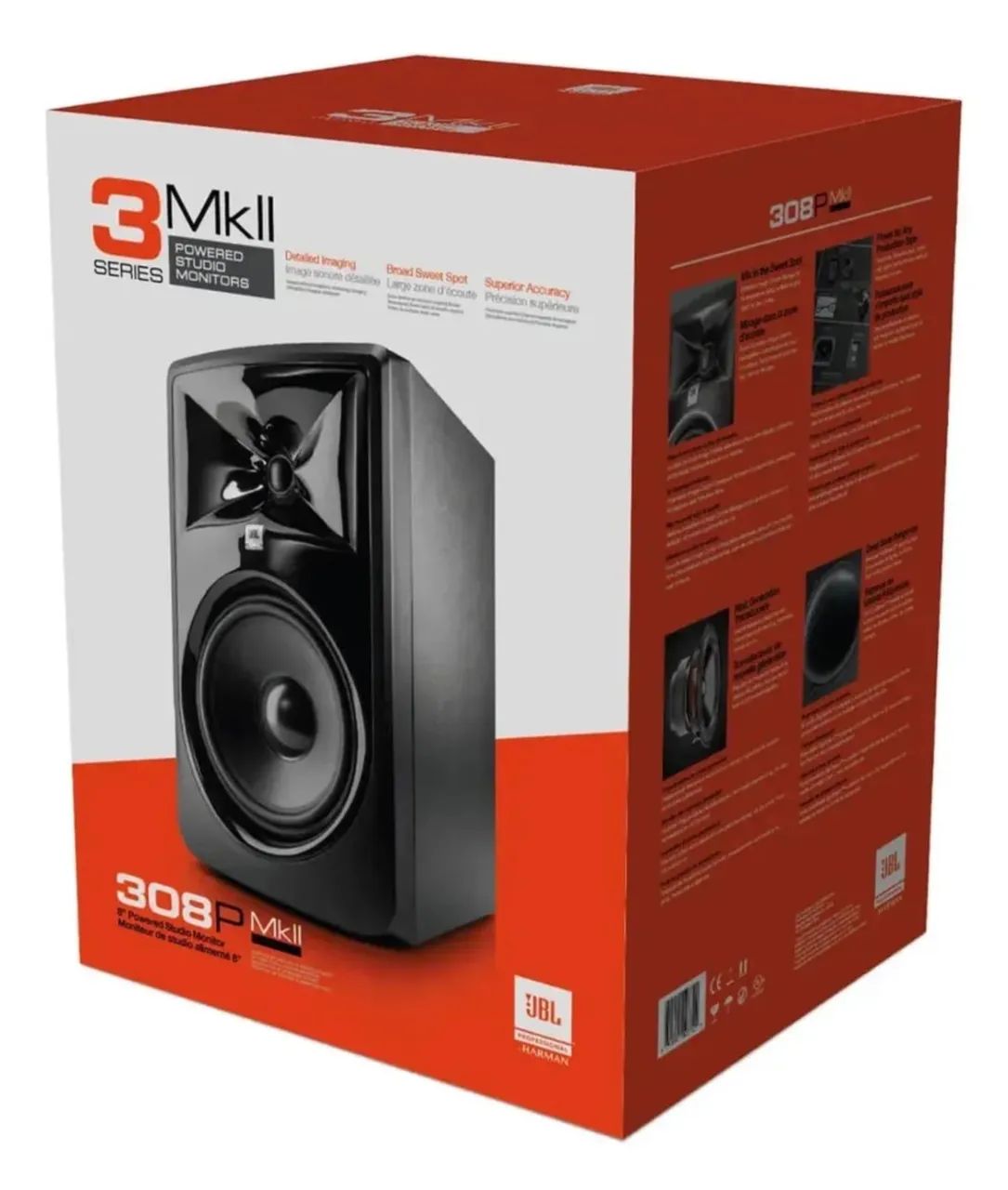 Par de Monitores Ativos JBL 308P MkII - 8 polegadas - Estado de Novo - Foto 3