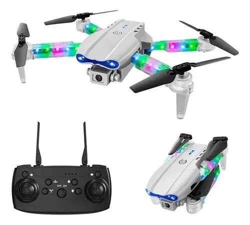 Drone E99d Dobrável Com Câmera E Luzes Led