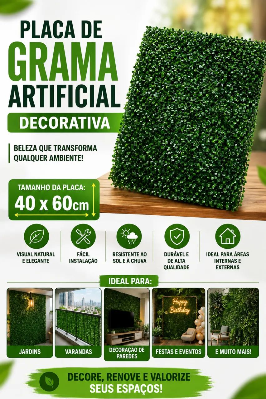 Grama para parede