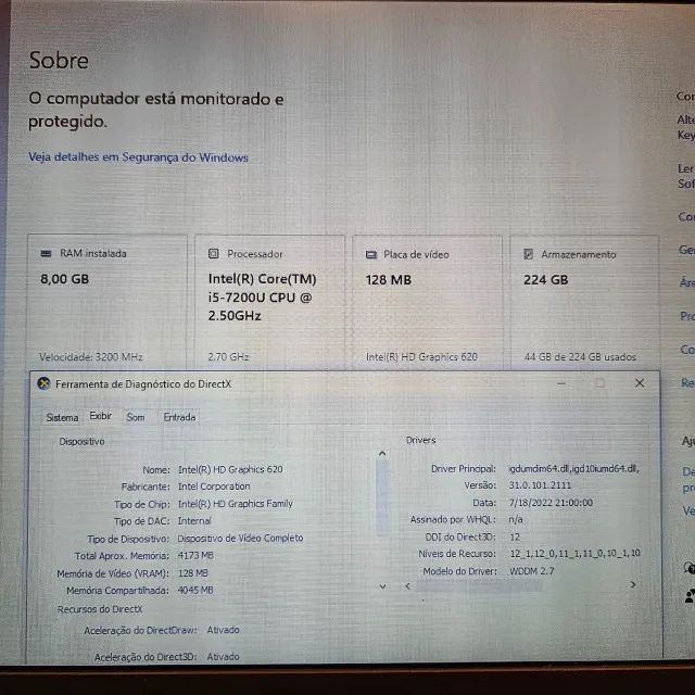 Notebook Dell i5 7th - 8Gb Ram - SSD - Foto 3