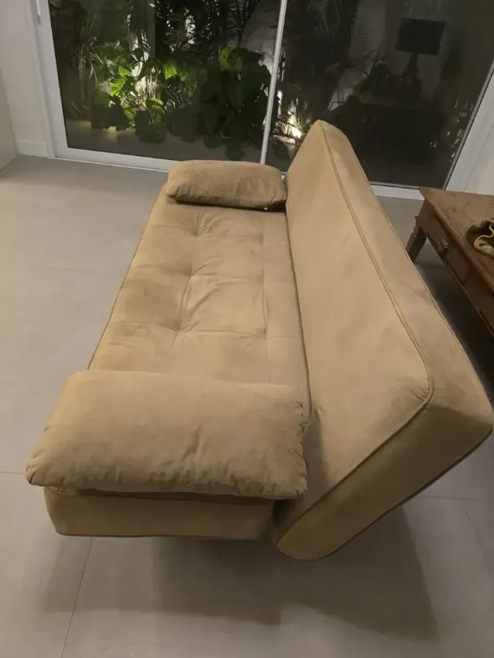 Sofá Cama Mas Com Cara De Sofá De Design (Usado) - Foto 4